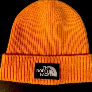 Yellow The North Face beanie
